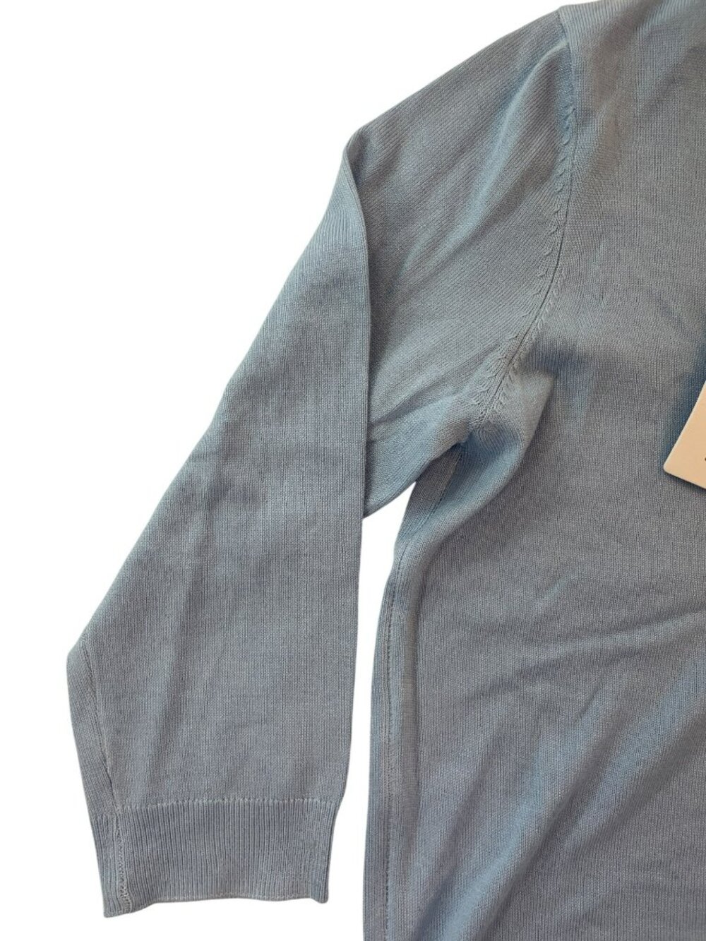 Grace Karin Light Blue Cardigan Scalloped Trim Gold Button Women's Sz Small NWT - Picture 4 of 6